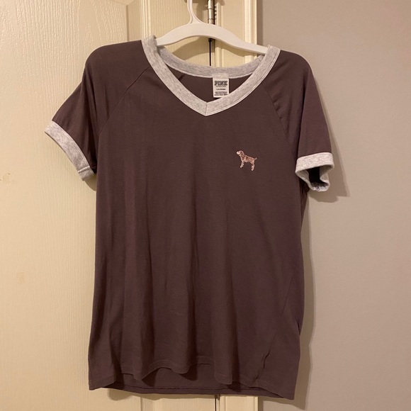 Victoria’s Secret PINK sequined v-neck tee - Picture 2 of 3